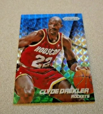 2014-15 Panini Prizm Blue and Green Mosaic Prizm #178 Clyde Drexler Rockets - Image 1 of 2