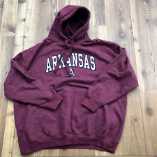 Old Varsity Brand Maroon Arkansas State Hooded Sweatshirt Adult Size 2XL