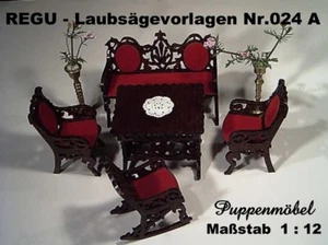 " Puppenmöbel 1:12 selbst gemacht "  - REGU - Laubsägevorlagen Nr.024 A  +++++++ - Bild 1 von 2