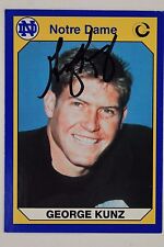 GEORGE KUNZ 1966-68 Notre Dame Falcons Autographed Signed Football Card 16E 
