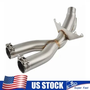 Exhaust Muffler Mid Link Pipe Silencer For BMW S1000R 2017-20 S1000RR 2017-18 US - Picture 1 of 9