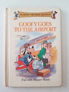 Disney Rhyming Reader Book - Goofy Goes To The Airport 1988 HC - Picture 1 of 5
