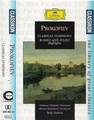 Prokofiev Classical Symphony Romeo And Juliet Highlights CASSETTE ALBUM Ozawa DG - Image 1 of 4