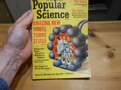 Popular Science - July 1964 - Self Turning Wheel, Dangerous Dams, Horsepower. - Image 1 of 4