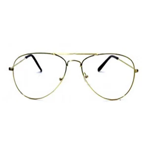 Aviator Glasses - Gold Frames Clear Lens - Picture 1 of 1