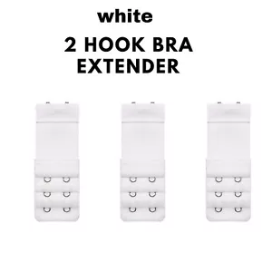 3 Pcs Adjustable Bra Extender 2 Hooks with Elastic Underwear Strap Extension - Picture 1 of 6