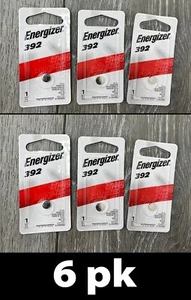 6pk Energizer 392 1.55V Silver Oxide Button Cell Battery 392BPZ BB 3/26 - Picture 1 of 6