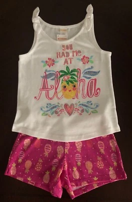 NWT Gymboree Girl Mix'n'Match Aloha Tank & Pineapple Shorts Outfit 5 6 7 8 10 12 - Image 1 of 4