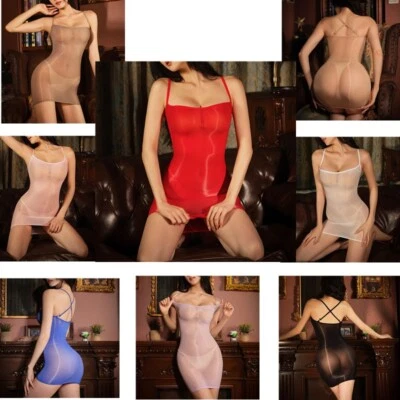 Vestido para mujer ceñido al cuerpo ropa de club nocturno tentadora ropa de dormir lencería ligera mini Foto 1 de 4