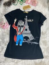 Women’s Blouse Short-sleeves Shirt, 3D Decorated With Glitter Size 3XL Black 025