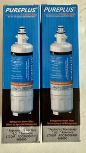2 Pack Pureplus Water Filter LG LT700P ADQ36006101 Kenmore 469690 PP-RWF1200A - Picture 1 of 10