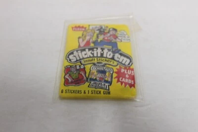 1976 Fleer Stick-it-to-em Wax Unopened Pack new sealed CA69 - Image 1 of 2