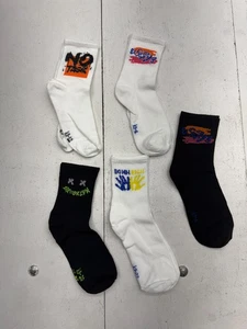 Paquete de 5 calcetines gráficos Shein negros blancos para niños talla única NUEVO - Imagen 1 de 3
