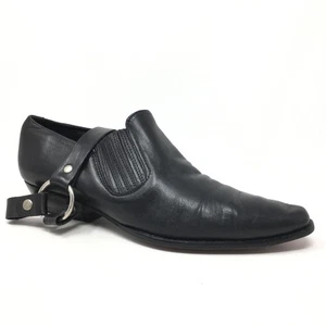 Charles David Western Zoccoli Stivaletti Scarpe Donna Taglia 9 Pelle Nera Made Spain - Foto 1 di 9