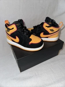 Toddler's Jordan 1 Mid SE Black/Vivid Orange (FJ4926 008) Size 8c - Bild 1 von 18