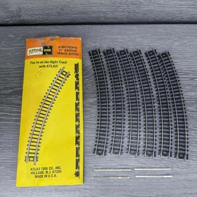 N Scale Atlas #2520 Curved Track Lot 6 Sections of 11" Radius - Image 1 of 4