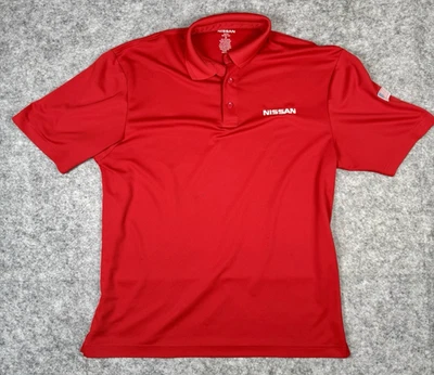 Nuevo Polo Twin Hill Para Hombre Rojo Nissan Logo Bordado Talla M (Foto para referencia) Foto 1 de 4