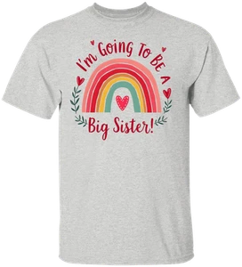 Big Sister Rainbow Design - Cute Pregnancy Announcement Gift Idea Youth T-Shirt - Picture 1 of 9