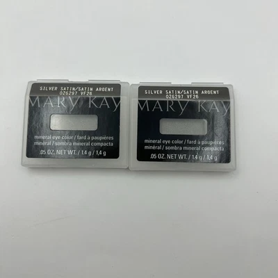 Mary Kay Mineral Eye Color Lot Of 2 Color Silver Satin NEW - Image 1 of 3