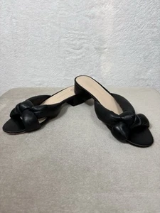 Loeffler Randall Elsie_N Blocked Heel Sandals Size 7 B Black - Picture 1 of 7