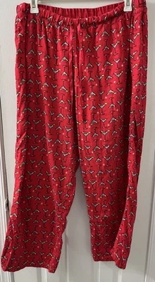 Cacique красный мартини хлопок отдыха пижамы брюки размер 14/16 - Изображение 1 из 4