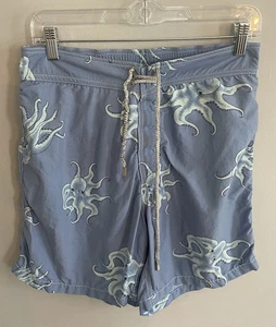 Vilebrequin Youth Swim Trunks Blue Octopus Print Lined Size L - Picture 1 of 4