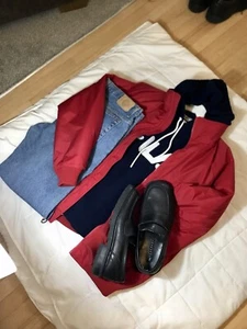 West Marine Fleece Lined Jacket Liner Mens 2XL Red Zip Pockets Outdoor Boat - Picture 1 of 8