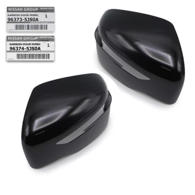 Fits Nissan Np300 Navara D23 2015 19 Pair Side Mirror Cover Genuine Black - Image 1 of 4