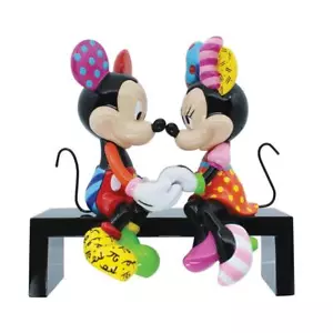 Disney Britto Mickey & Minnie Love sitzend in einer Parkbank Figur - Bild 1 von 4