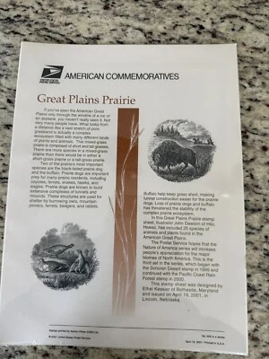 2003 #3506 Great Plains Prairie # 626 Commemorative Panel with Full Pane Sealed - Image 1 of 2