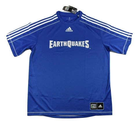 adidas MLS Mens San Jose Earthquakes Climalite Blue Soccer Jersey NWT S Cover