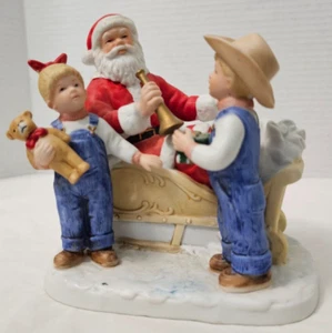 Interiors del hogar 1985 Denim Days 8924 Santa's Visit Danny Debbie Hostess E8 - Imagen 1 de 9