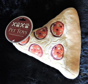 8-1/2" Pizza Slice Soft Plush Fun Squeak Fetch Play Happy Dog Toy Jeffers NWT - Picture 1 of 2