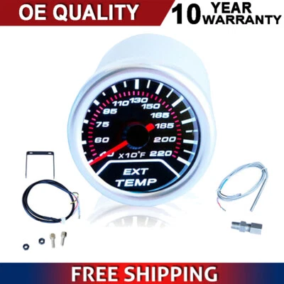 Sensor de temperatura de gases de escape LED para automóvil de 2" medidor EGT puntero ABS Foto 1 de 4