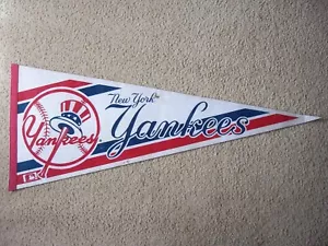 1980'S NEW YORK YANKEES MLB BASEBALL PENNANT FLAG SHARP NEW YORK YANKEES - Picture 1 of 5