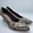 Clarks Collection Linvale Jerica Snake Print Pointed Heels,  UK 4.5 E Wide Fit
