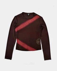Versace Elastic Chains Top 2000s (Brown/Burgundy) - Picture 1 of 4