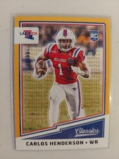 Carlos Henderson 2017 Panini Classics Timeless Tributes Gold Rookie RC /99 #213