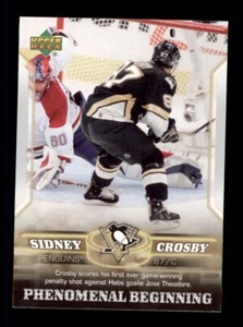 2005-06 UPPER DECK PHENOMENAL BEGINNING #9 SIDNEY CROSBY ROOKIE RC