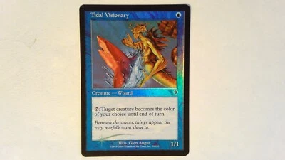 Foil Tidal Visionary	 Invasion REAL PHOTOS - Magic the Gathering Blue - Image 1 of 2