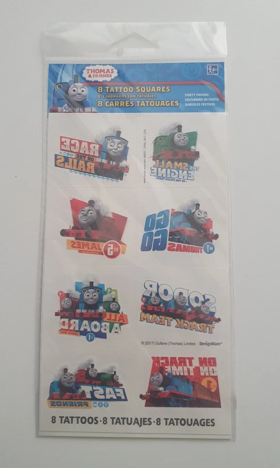 Thomas The Tank Engine suministros de fiesta tatuajes temporales (8 piezas) Foto 1 de 3