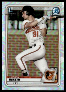 1st Bowman Chrome Refractor Hudson Haskin 2020 #BD-130 Baltimore Orioles - Imagen 1 de 2