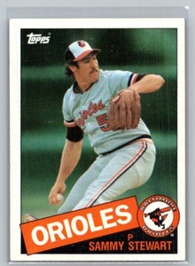 1985 Topps #469 Sammy Stewart Baltimore Orioles Baseball Card