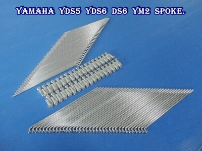 Fit YAMAHA YDS5 YDS 5 YDS6 DS6 YM2 F&R CHROME SPOKE SET 72 Pcs.  [mi1036] - Image 1 of 4