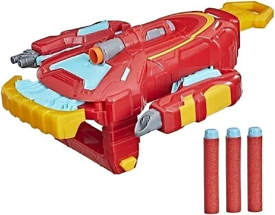 Marvel Avengers Mech Strike Iron Man Strikeshot Gauntlet Role Play Toy with 3... - image 1 of 4