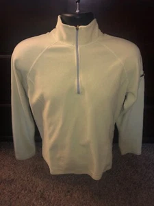 LL Bean Jacket Light Green Quarter Zip Women's Size Large - Picture 1 of 5