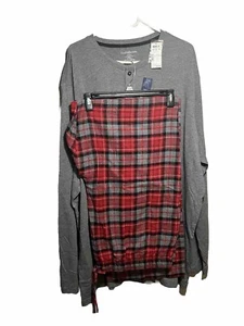 Croft & Barrow Men's Blue Sleep T-Shirt & Flannel Two-Piece Pajama Set Size 3XL - Picture 1 of 8