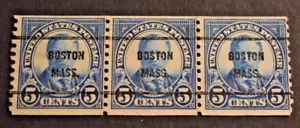 3 - 1923 US Stamps - Scott # 602 - 5 Cent Roosevelt Precancels - Boston, MA - Picture 1 of 2