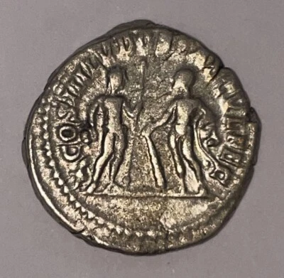 EMPIRE Septimius Severus 202 Rome HERCULES  BACCHUS Ancient Silver Roman Coin 33 - Image 1 of 2