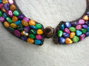 Bali bunte handgefertigte Halsband geladen Achat Kristall Halskette 17" - Bild 1 von 10